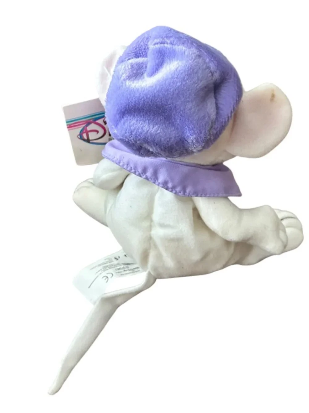 Disney‎ Bianca Bean Bag Plush From The Rescuers With Tags Purple Hat & Bow